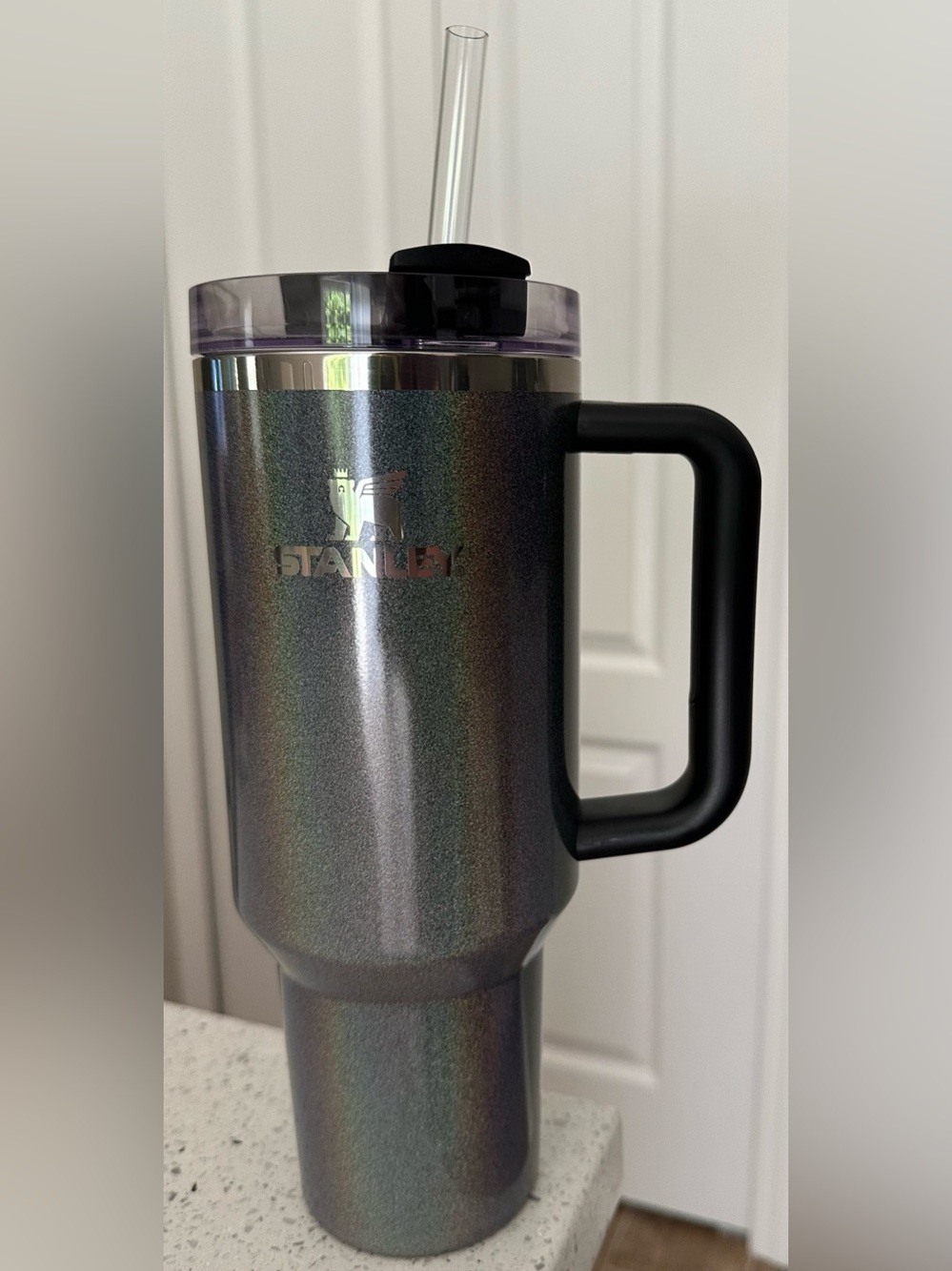 Stanley Iridescent midnight Glitz 40 Oz Straw Quencher Tumbler